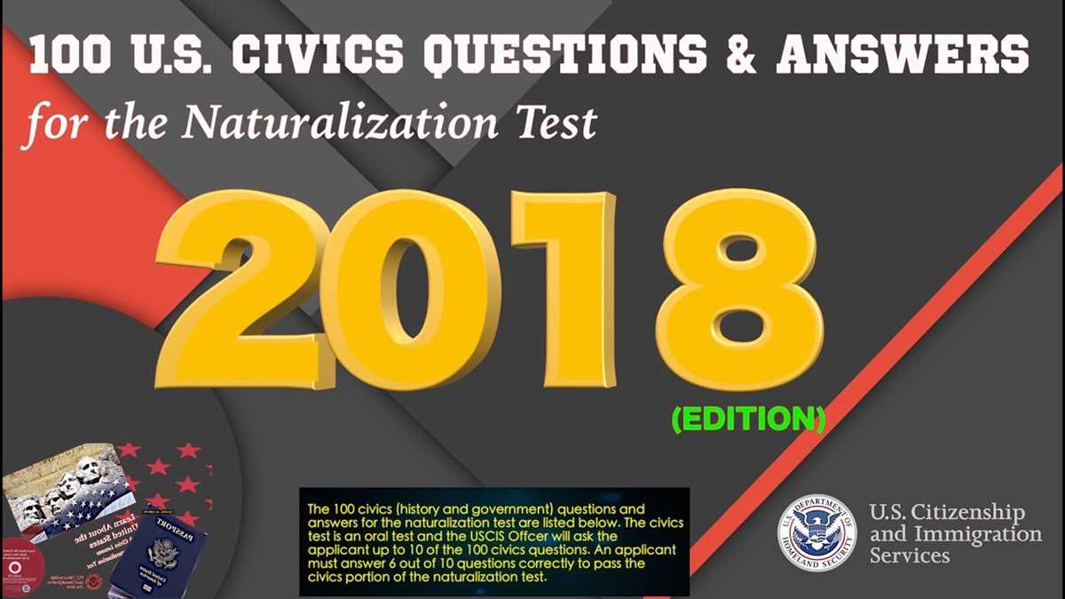 100 civics questions and answers for the naturalization test