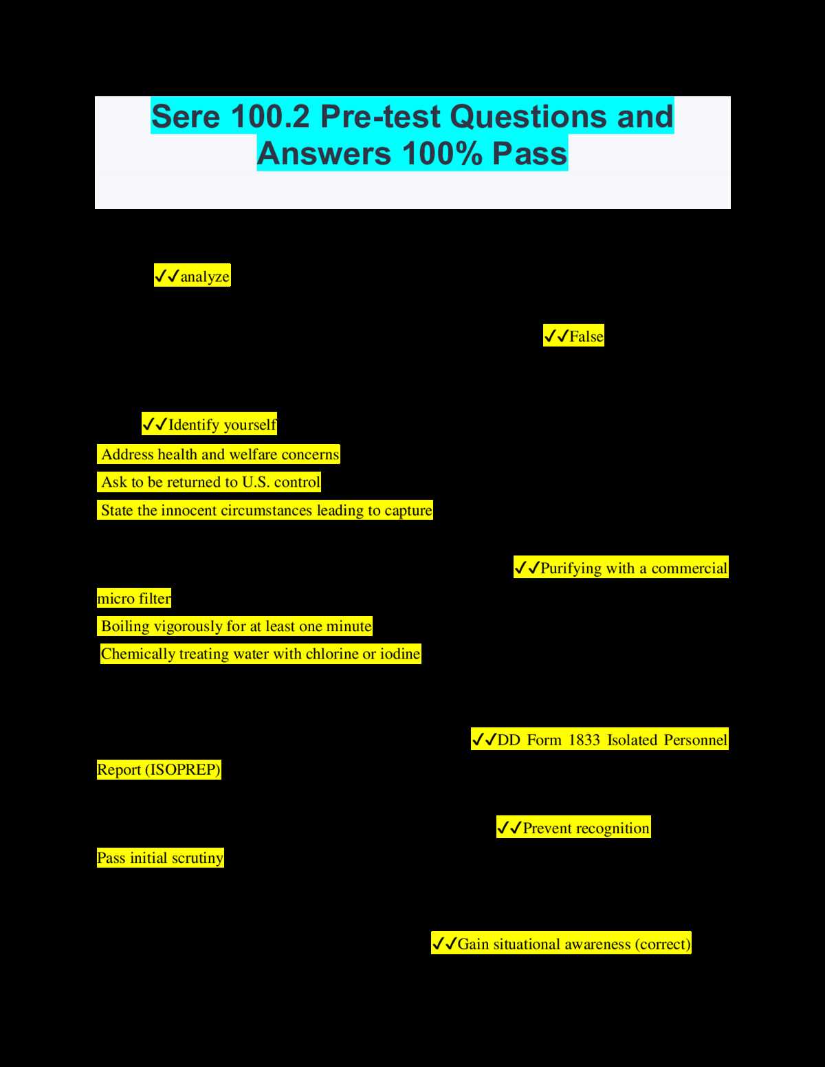 100 questions and answers about tests and measurement