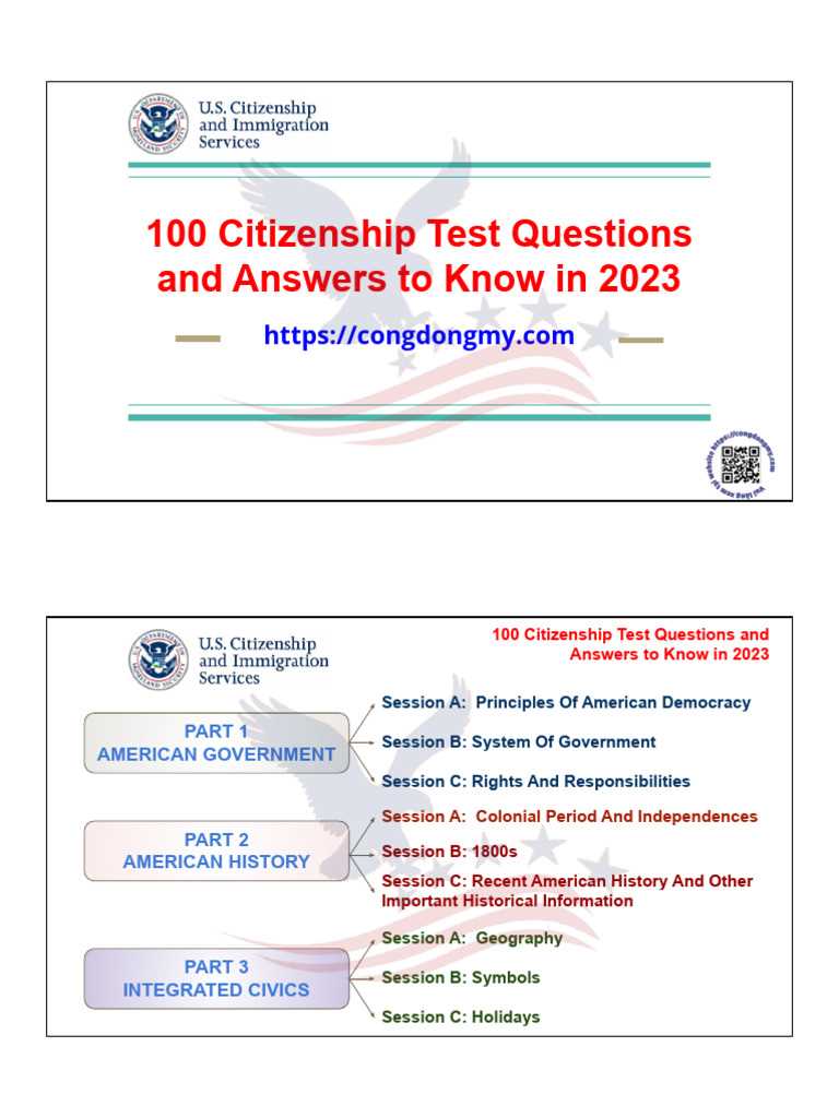 100 questions and answers for the naturalization test