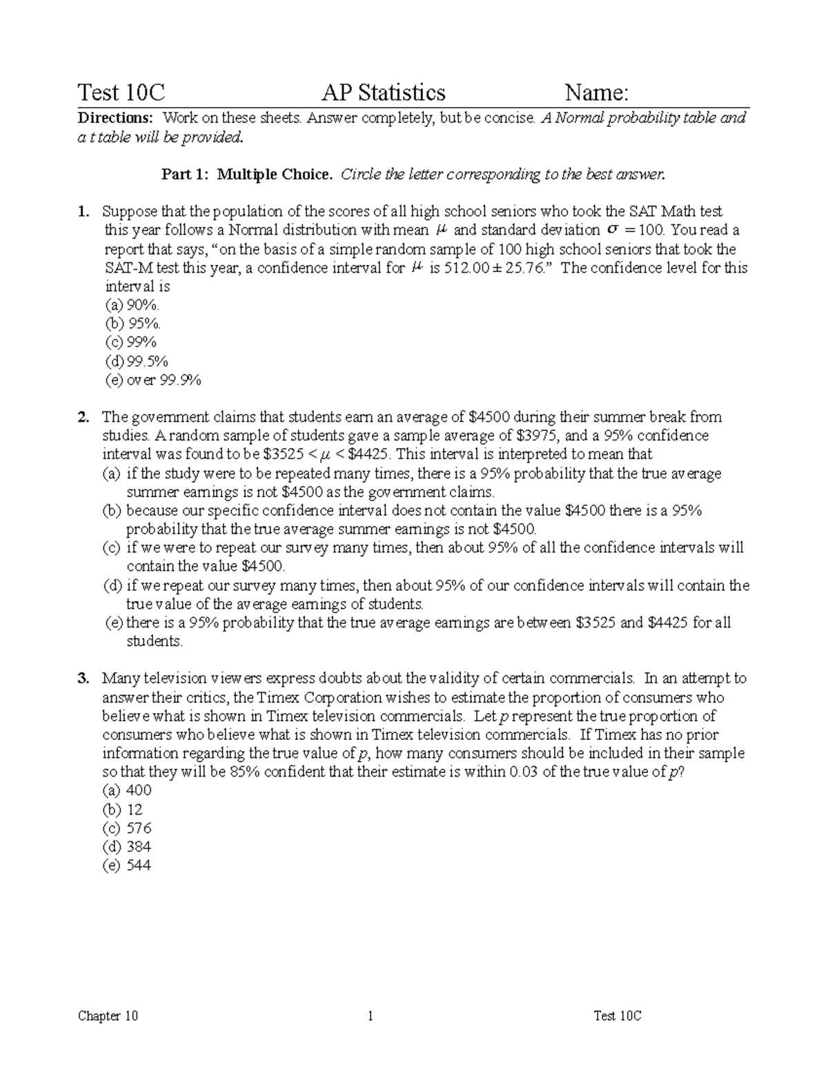 2012 ap statistics exam answers
