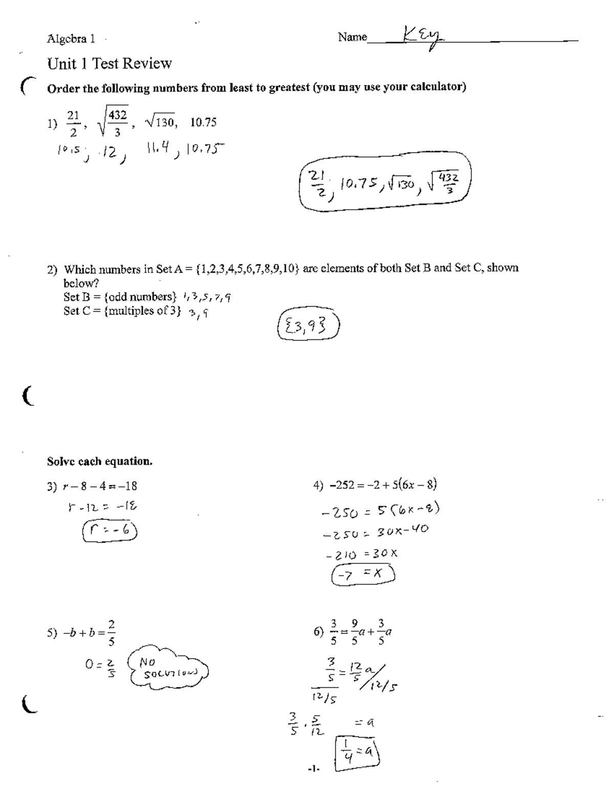 2026 staar algebra 1 released test answer key