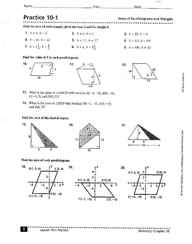 6 3 tests for parallelograms answers