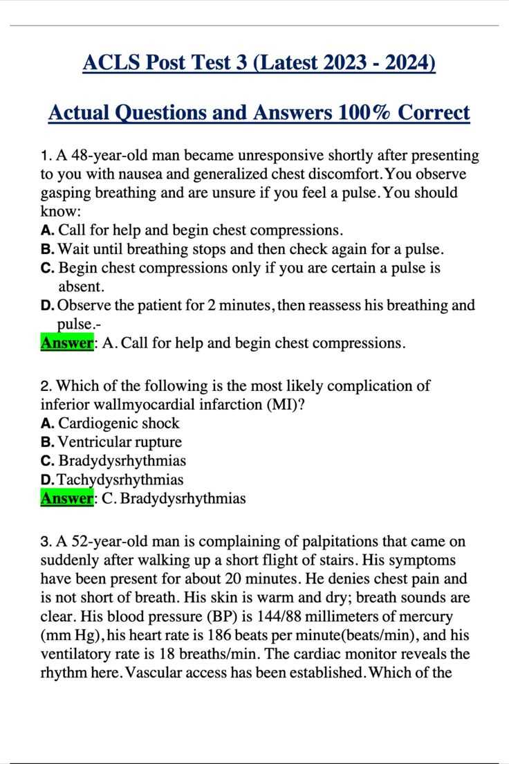 acls renewal test answers