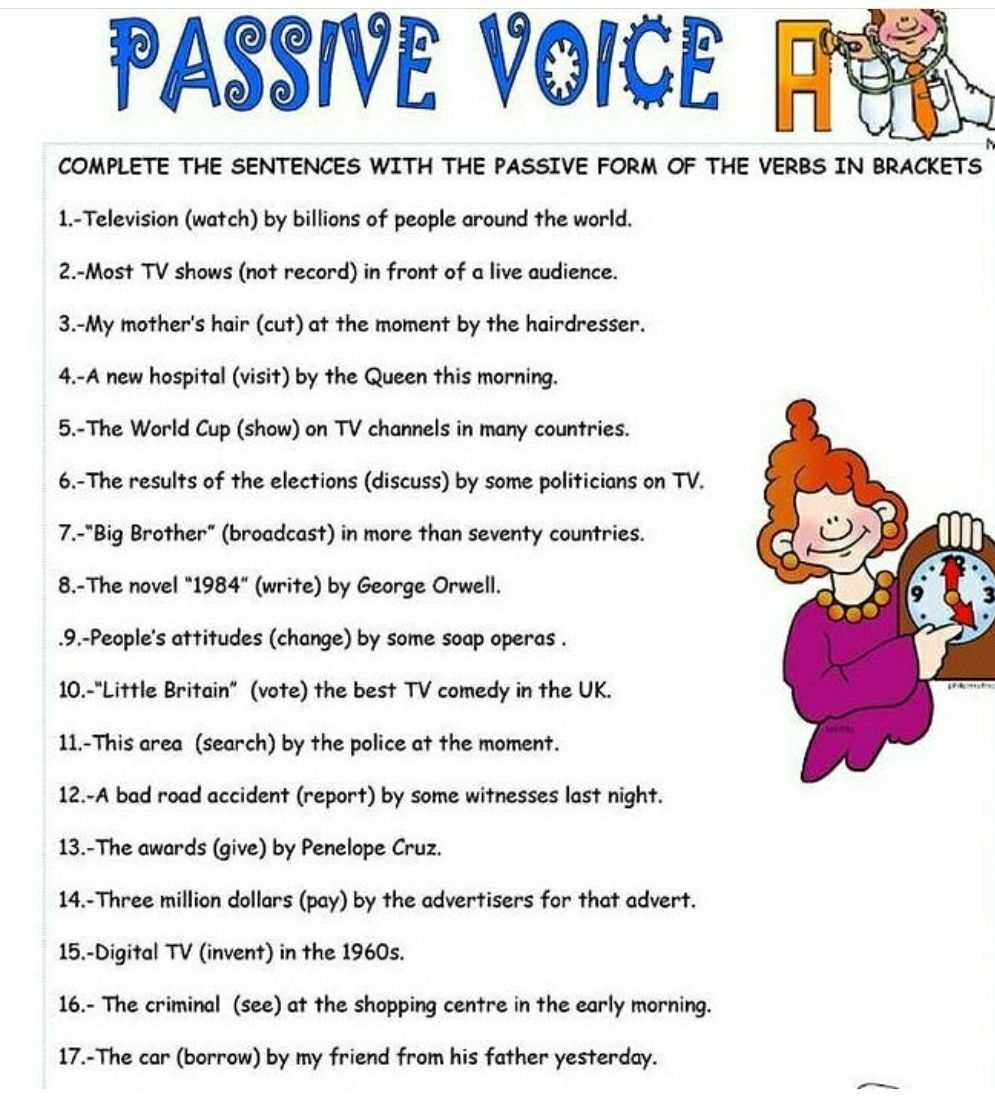 active and passive voice test with answers