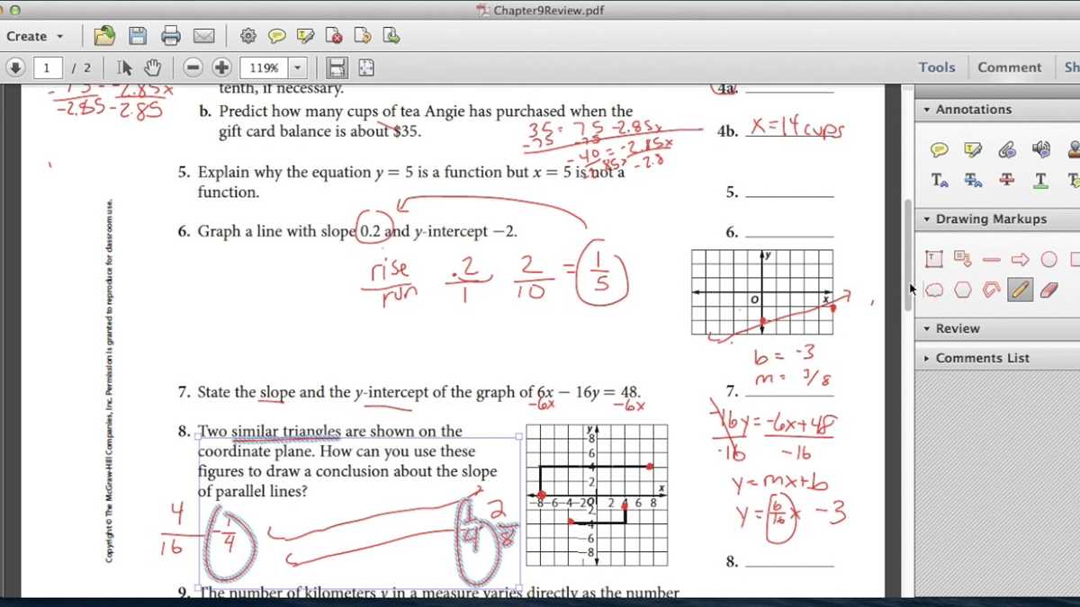 algebra 1 chapter 9 test answers