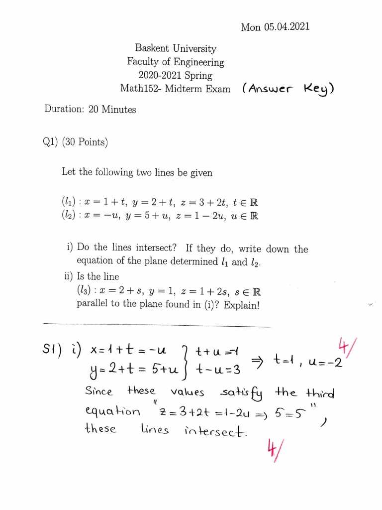 algebra 2 midterm exam answer key