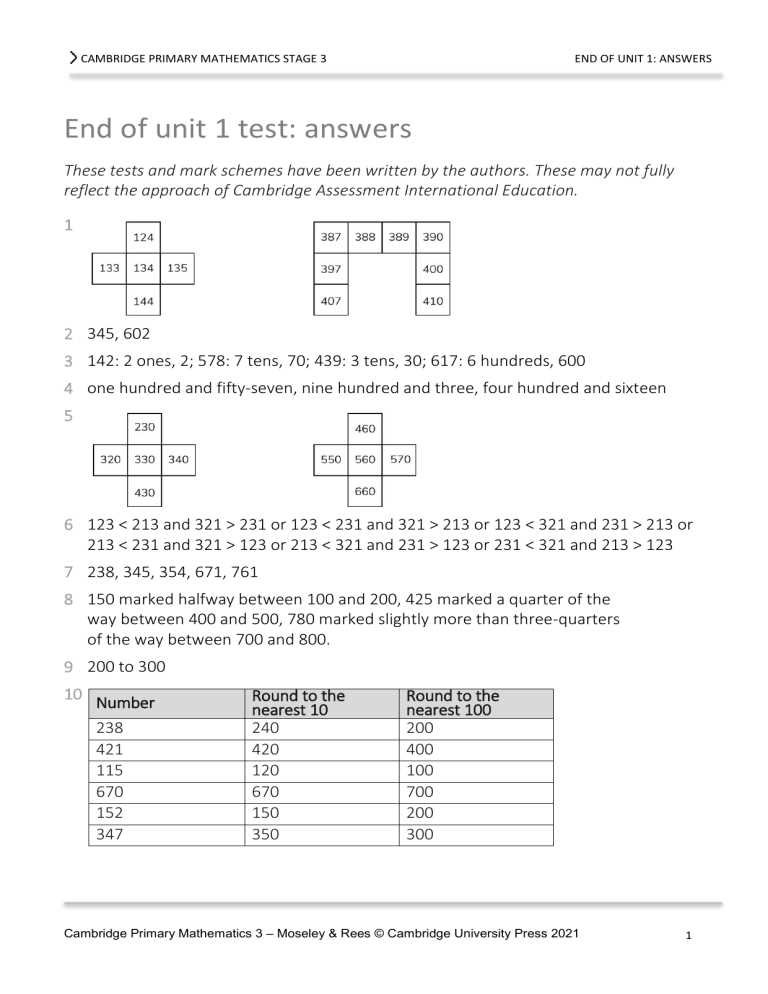 algebra unit 10 test answers