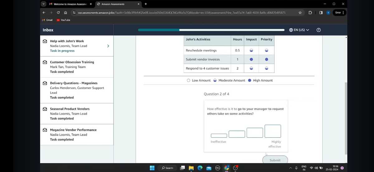 amazon area manager assessment test answers