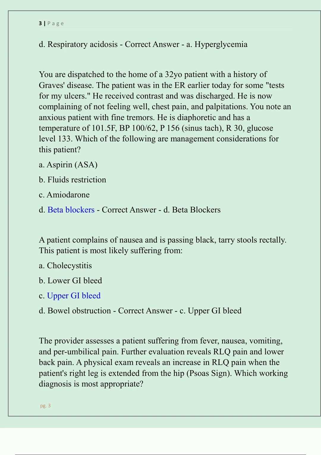 amls post test answers
