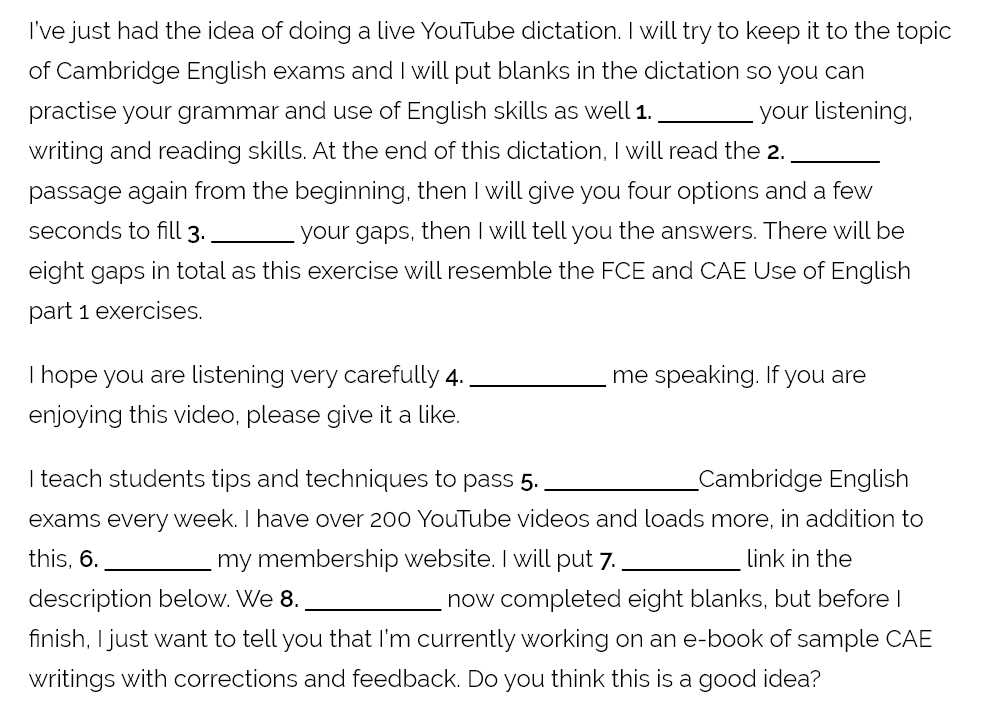 answers for the test