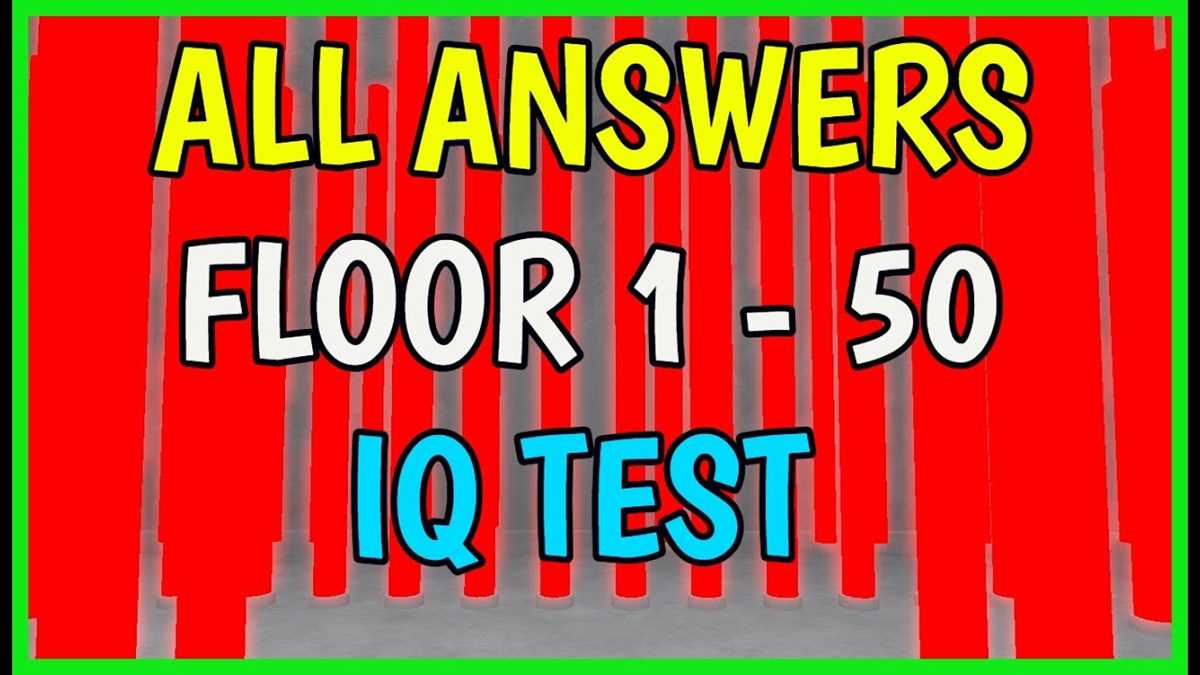 answers to iq test roblox