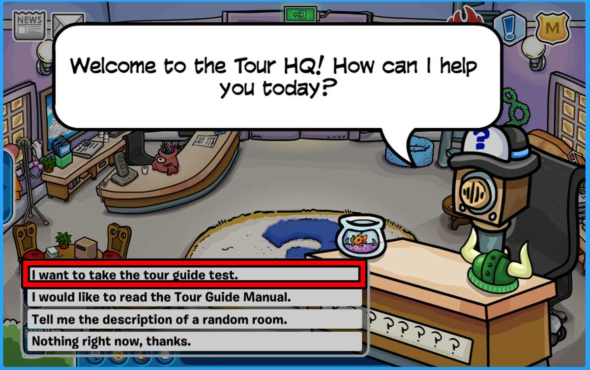 answers to tour guide test on club penguin