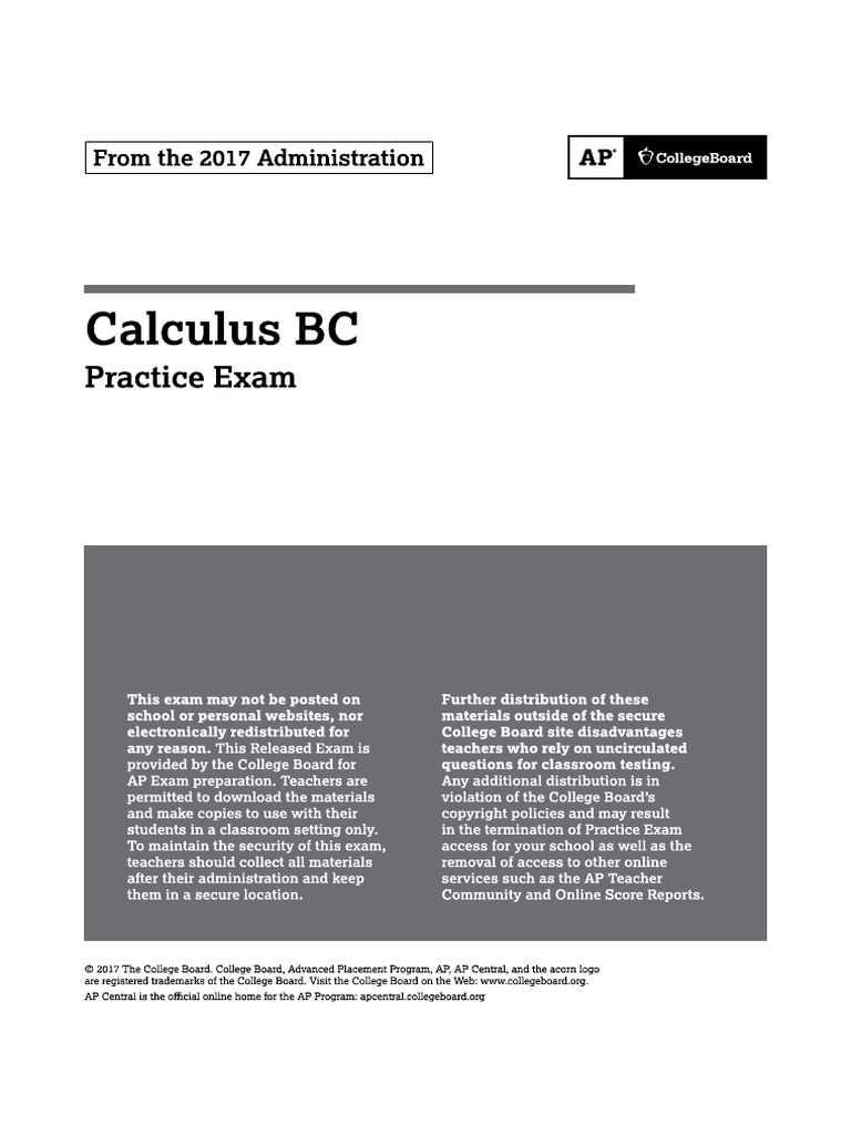 ap calc bc exam answers