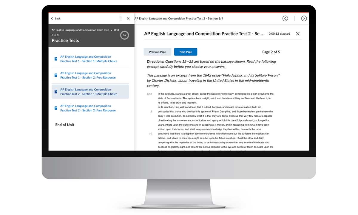 ap english language and composition practice exam multiple choice answers