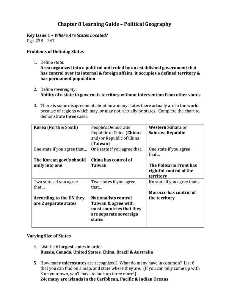 ap human geography chapter 11 test answers