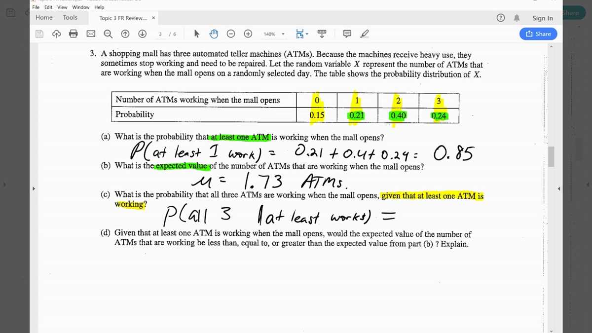 ap stats unit 3 test answer key