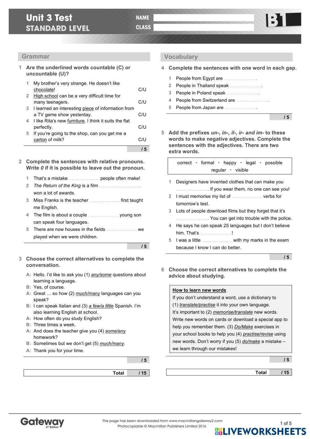apes unit 1 test answers