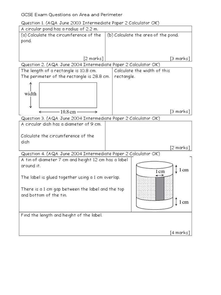 aqa topic test 1 perimeter and area higher answers aqa topic test 1 perimeter and area higher answers