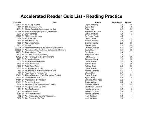 ar test answers 20 points