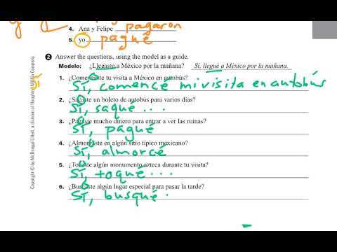 avancemos level 2 test answers