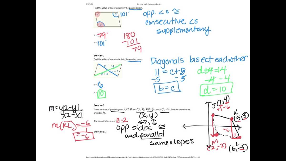 big ideas geometry chapter 7 test answers
