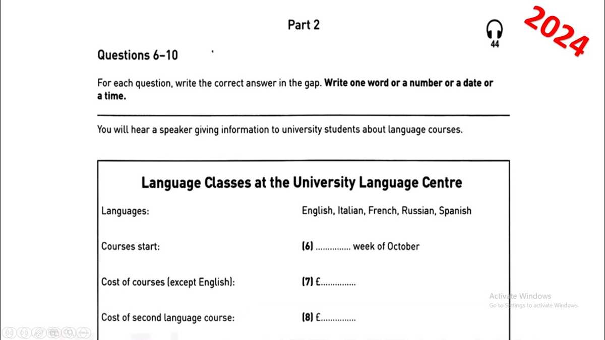 cambridge 12 test 6 listening answers