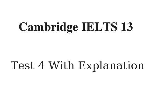 cambridge 4 test 3 reading answers