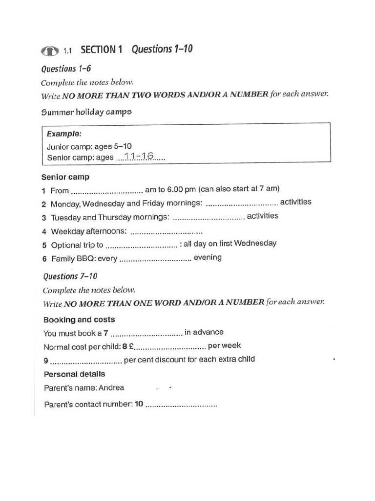 camp harmony test answers