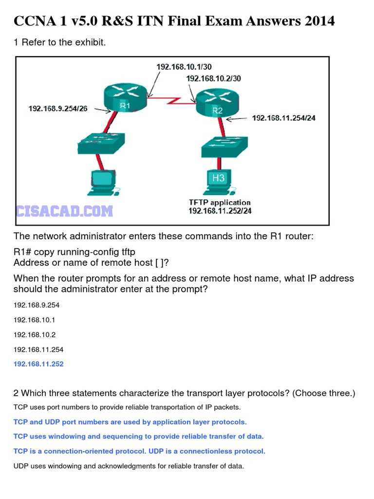 ccna 1 final exam answers