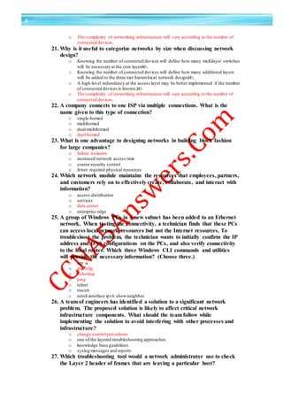 ccna chapter 4 exam answers