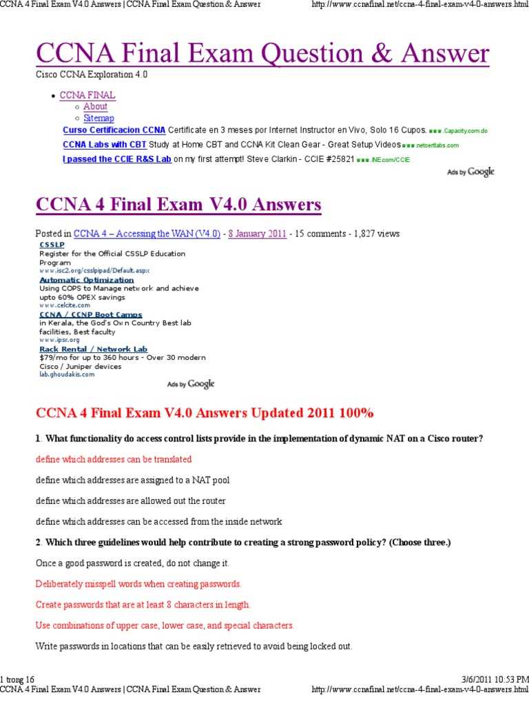 ccna exam answers 2026