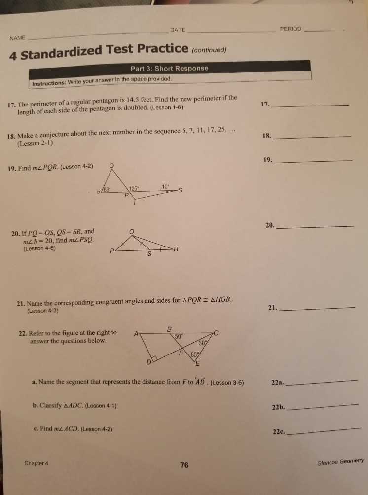 chapter 10 standardized test practice answers