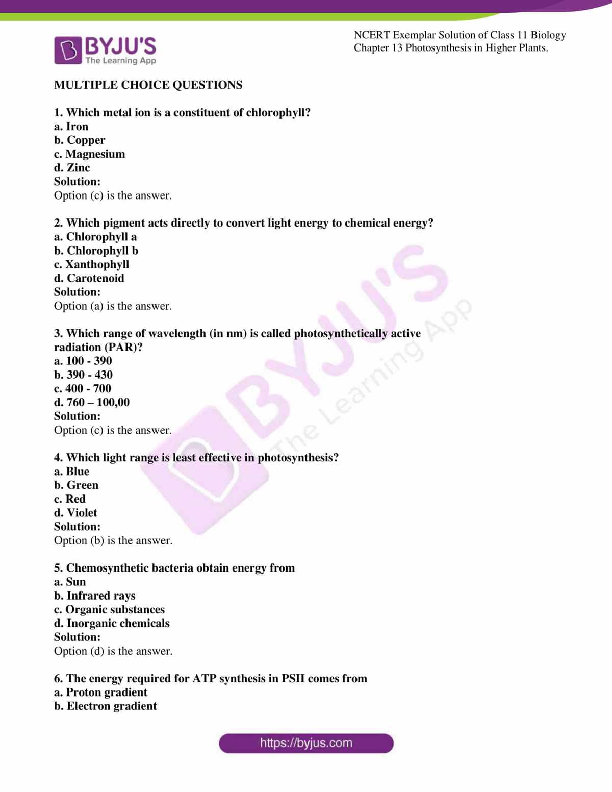 chapter 13 biology test answer key