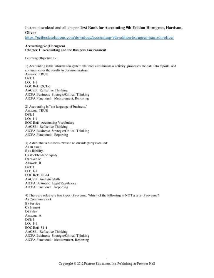 chapter 2 test b accounting answer key