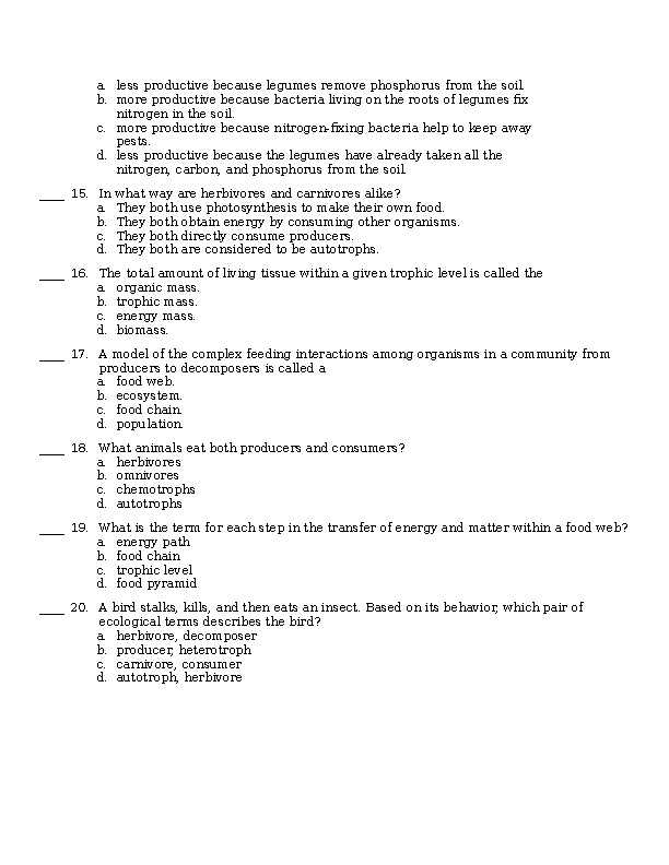 chapter 3 the biosphere test answers