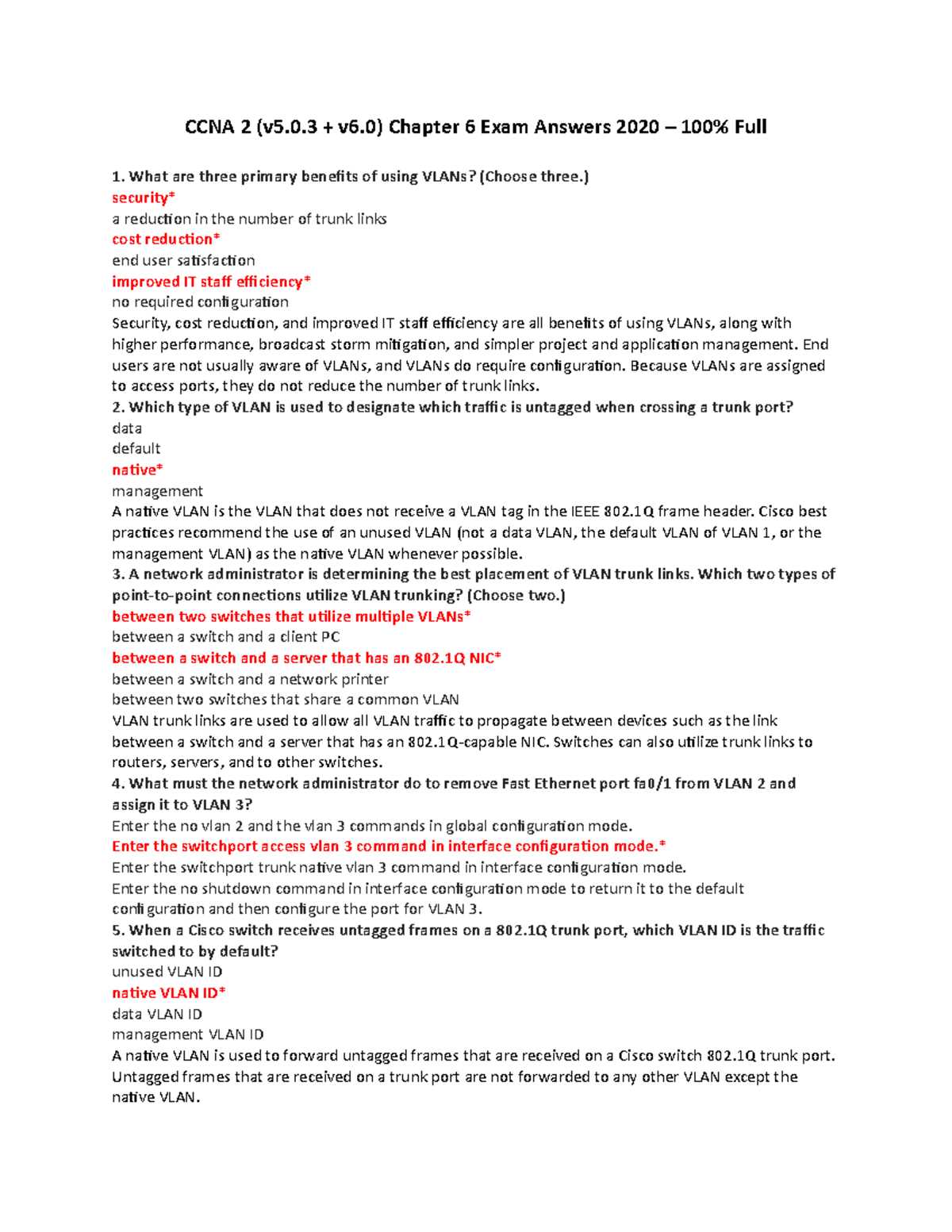 chapter 6 ccna 2 exam answers chapter 6 ccna 2 exam answers