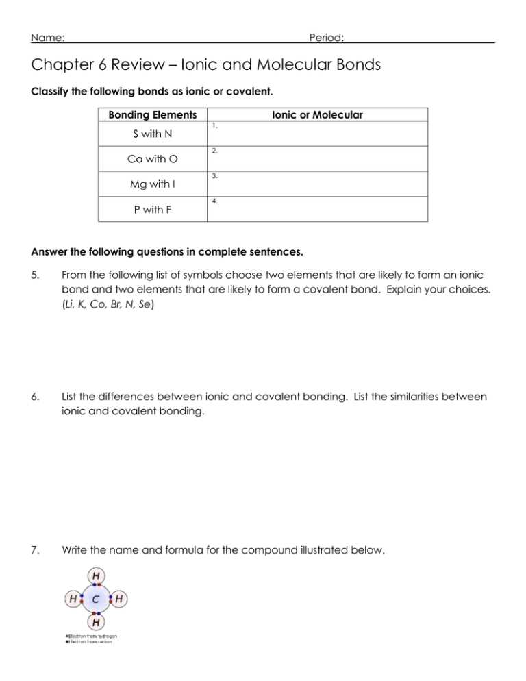 chapter 8 covalent bonding test a answer key