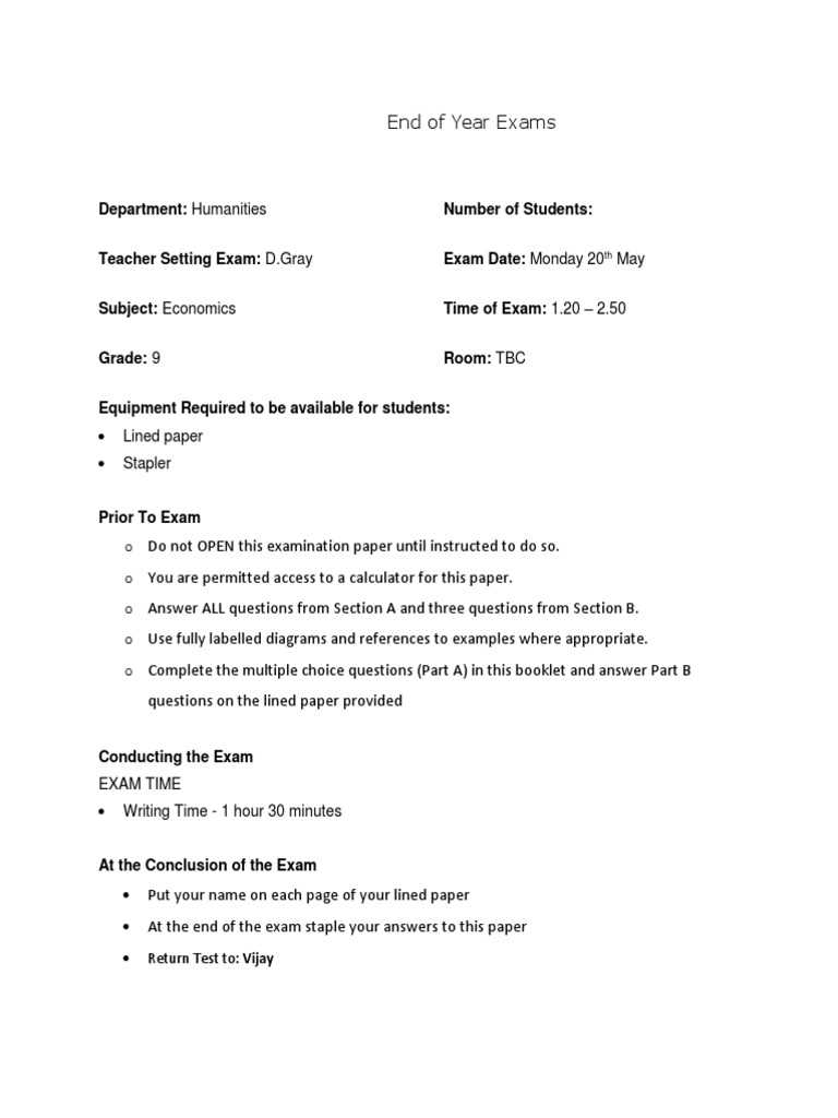 chapter 9 economics test answers