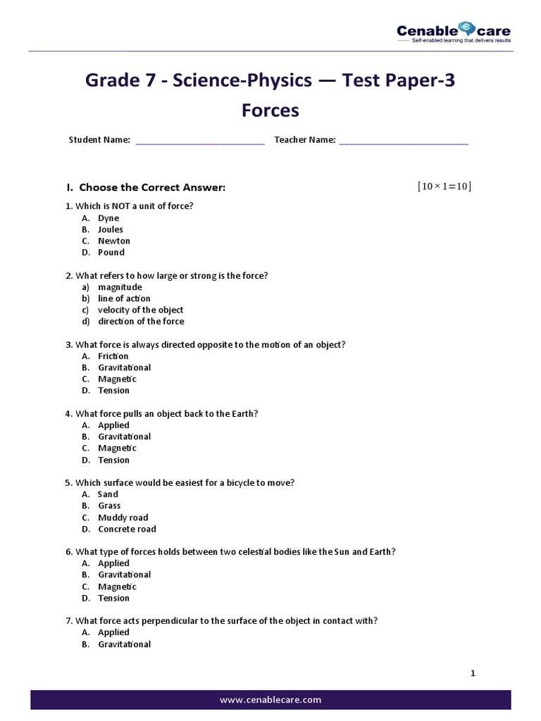 chapter test motion answer key