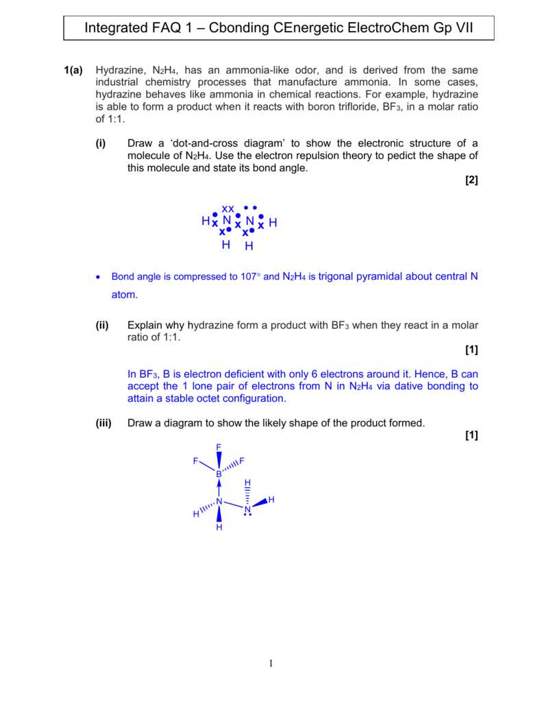 chemical bonding exam questions and answers
