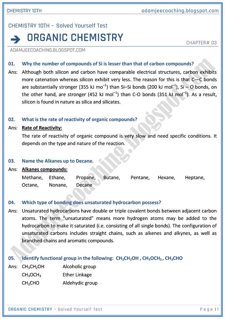 chemistry chapter 10 test answer key