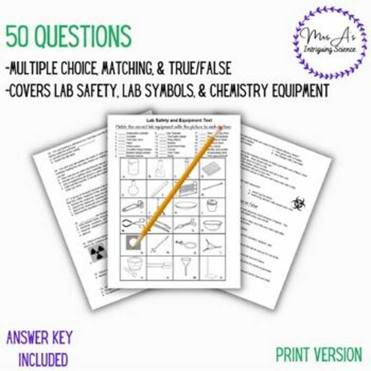 chemistry safety test answers