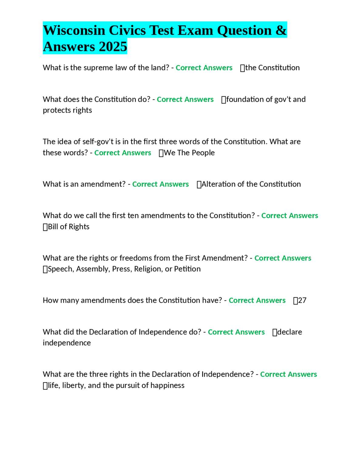 civics360 practice test answers