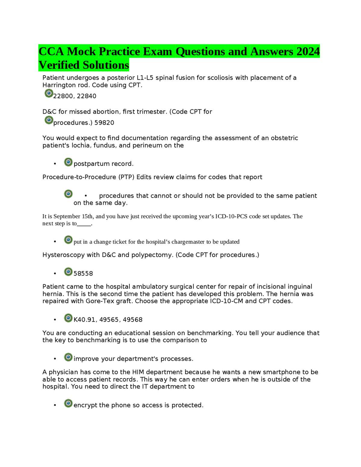 cpt exam questions with answers