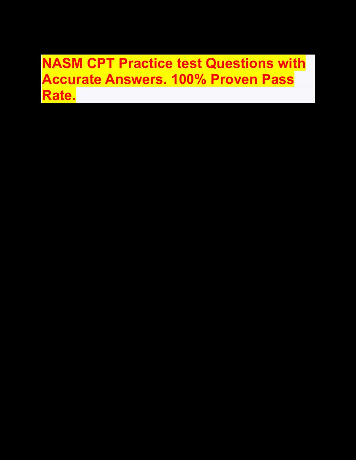 cpt practice test questions and answers