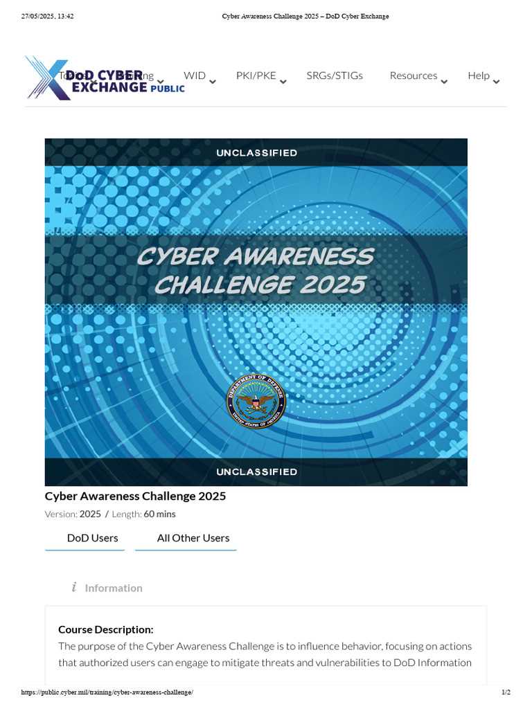 dod cyber awareness challenge exam answers