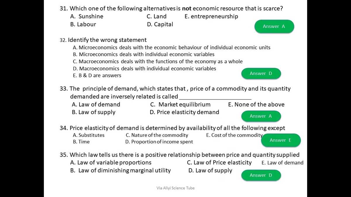 economics final exam answers 2026