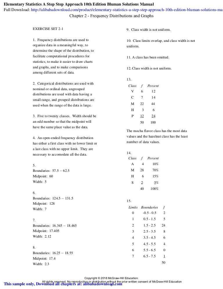 elementary statistics chapter 4 test answers