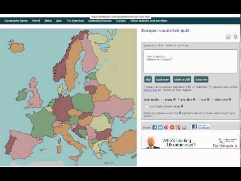 europe map test answers