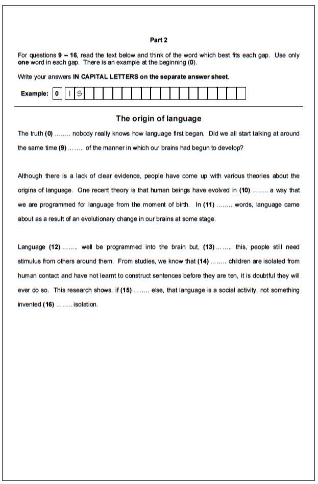exam practice test 2 reading answers